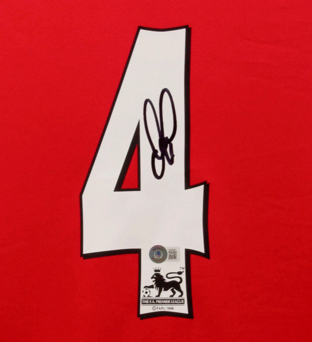 Patrick Vieira Signed Arsenal FC Home Soccer Jersey #4 with