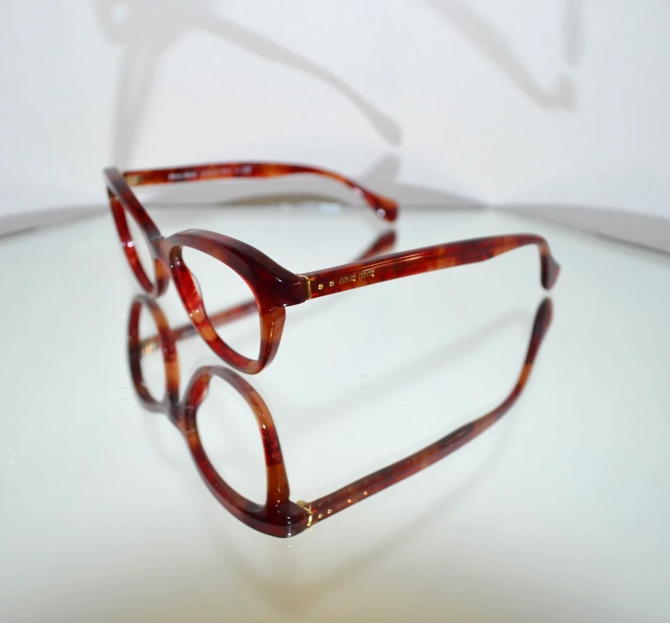 $300 Miu Miu Gafas Dorado/Rojo Cereza Marco Carey VMU07L 51-18 140 Foto 2 de 4