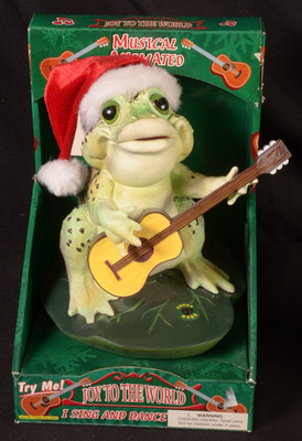 DanDee Animated Frog Joy To The World Musical Dancing Singing Dan-Dee Christmas 