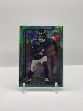 2025 Topps Chrome - Nate Wiggins #28 - Green Football Leather Refractor /99