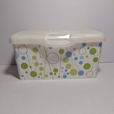 Huggies Wipes Container Full Size Pop Up Feature EMPTY Polka Dots Good Condition