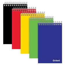 Oxford Spiral Memo Pads, Top Wire Bound, 3 X 5 Inch Pocket Notepad, College Rule
