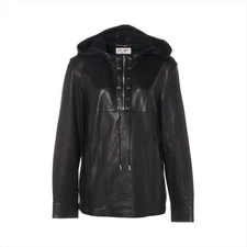 YVES SAINT LAURENT Lamb leather jacket size 36 Parker black  WS16191