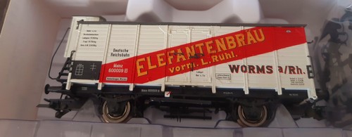 Spur H0 BRAWA 49811 Gedeckter Güterwagen G10,,Elefantenbräu 60009 in OVP  | Condition: Gebraucht
