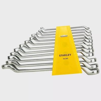 STANLEY 12 Teile Schraubenschlüssel Set 70-395E Matt Ausführung Flach Offset Bi