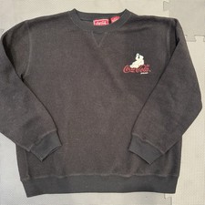 Vintage Coca Cola Polar Bear Crewneck Sweatshirt Youth Size Small Black