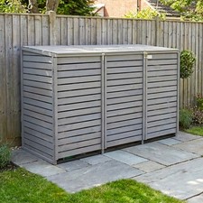 Gaeden Universe Wheelie Bin Storage Triple Unit 3 x 240L Bin Store Outdoor Grey