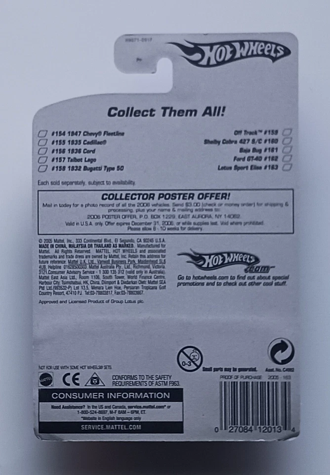 Lot of 11 2002-06 Hot Wheels First Editions Lotus Spo. Elise-Project M250-Esprit - Image 3 of 4