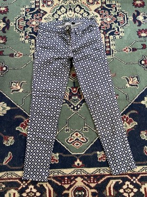 J. Crew Toothpick Size 24 Women's Jeans Extra Small Stretch Skinny Blue Diamond