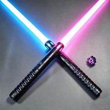 Metal Dueling Lightsabers for Adults Teens - Heavy-Duty Large, Black