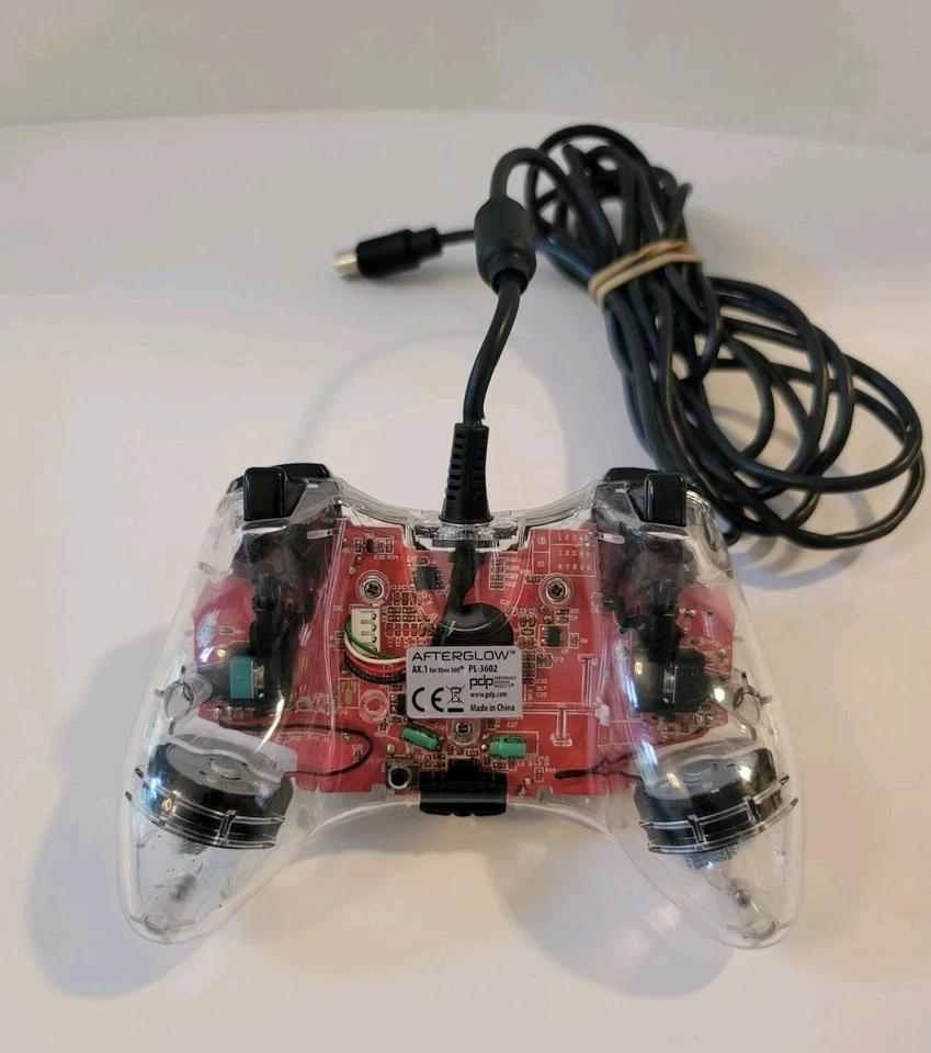 Microsoft Xbox 360 Clear PDP Afterglow Wired Controller Model PL-3602 - Image 3 of 4