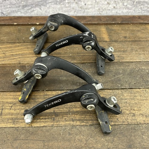 Tektro BMX U-Brake Calipers Haro Front Rear Set Black w/ Pads Pair Mid School - Picture 2 of 12