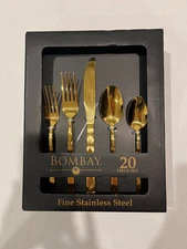 NIB BOMBAY FINE STAINLESS STEEL 20 PCS FLATWARE SET, ARIELLA