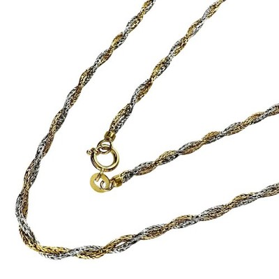 Only combo chains are allowed. Necklace K18 Gold/K14WG white gold 15.6g 27.6...