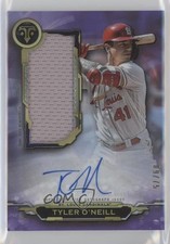 2019 Topps Triple Threads Single Jumbo Relics Amethyst /75 Tyler O'Neill Auto