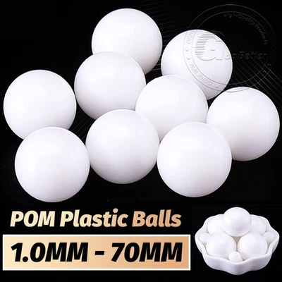 POM Plastik Kugeln Präzision Solide Kunststoff Kugel Polyoxymethylen Ball 1-70mm - Bild 1 von 3