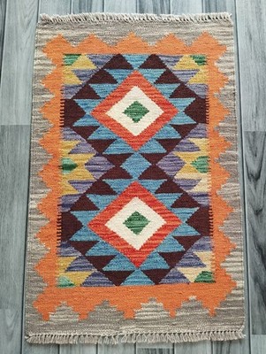 Kunsthandwerk Handarbeit Afghan Teppich Kelim Teppich Traditionell Orientteppich Wollteppich, 87x58 CM