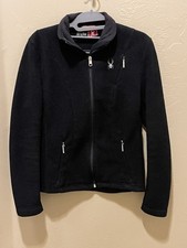 Spyder Women's Polartec Classic Full Zip Black Fleece Sweater Jacket Small