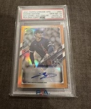 2021 Topps Chrome Update Shohei Ohtani Auto Orange Refractor 10/25 PSA 10/10
