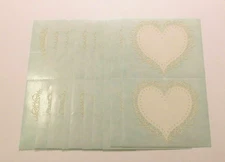 Mrs Grossman's Stickers Lot of 10 Sheets ~Lace Hearts Paper Whispers~ 1989  HTF