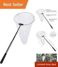 Fine Mesh Butterfly & Bug Catcher - 12" Ring, 59" Handle, Perfect for Collecting
