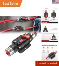100A Inline Circuit Breaker 12-24V DC Manual Reset Fuse Holder
