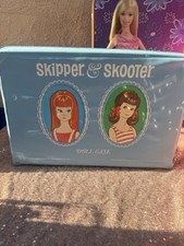 Vintage TLC Skipper SKOOTER Blue Vinyl Double Doll Case Trunk 1965
