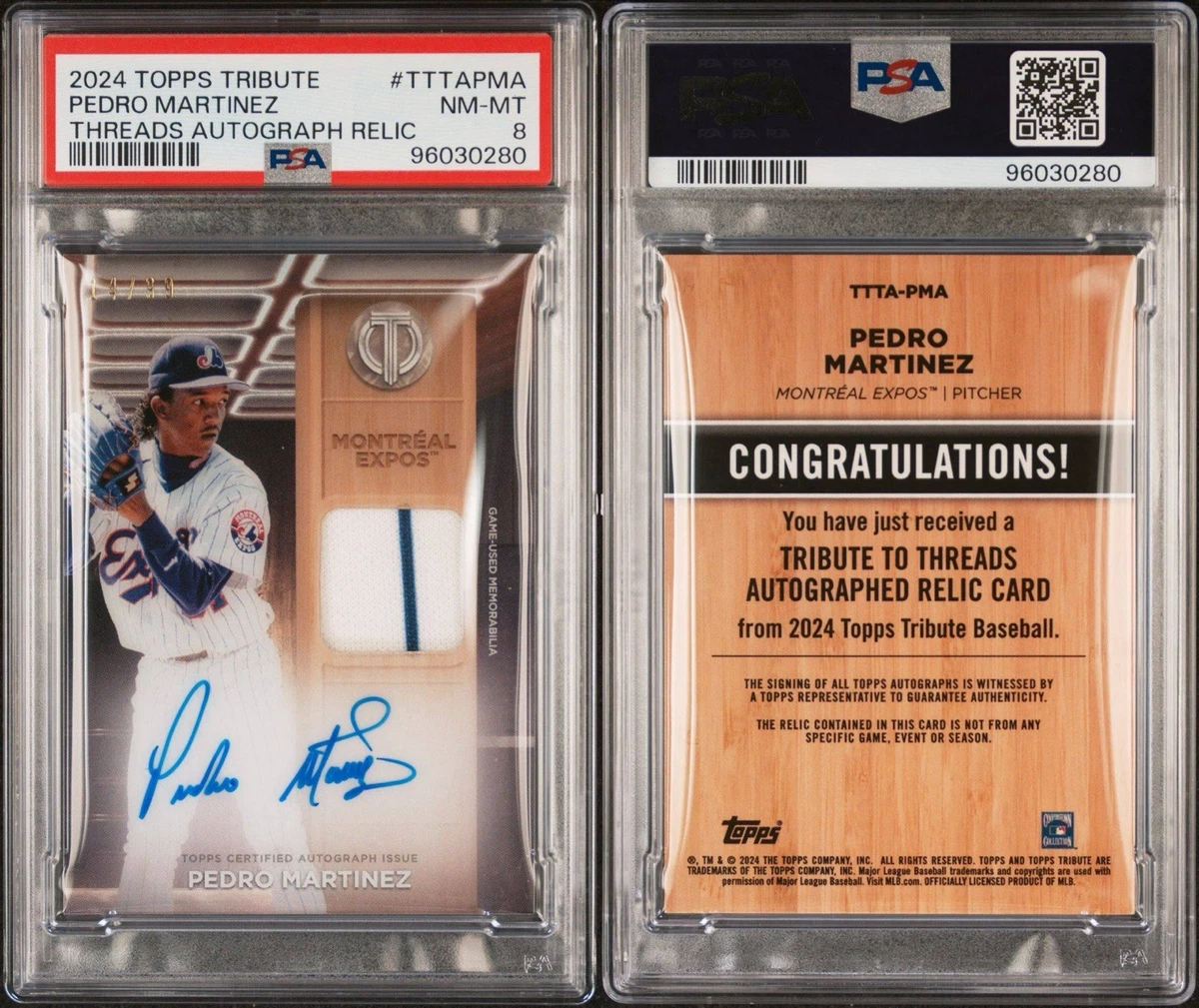 Pedro Martinez Montreal Expos Baseball Sports Trading Cards