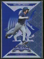Kellon Lindsey 2025 Panini Crusade Crusade Blue Mojo #39 Los Angeles Dodgers