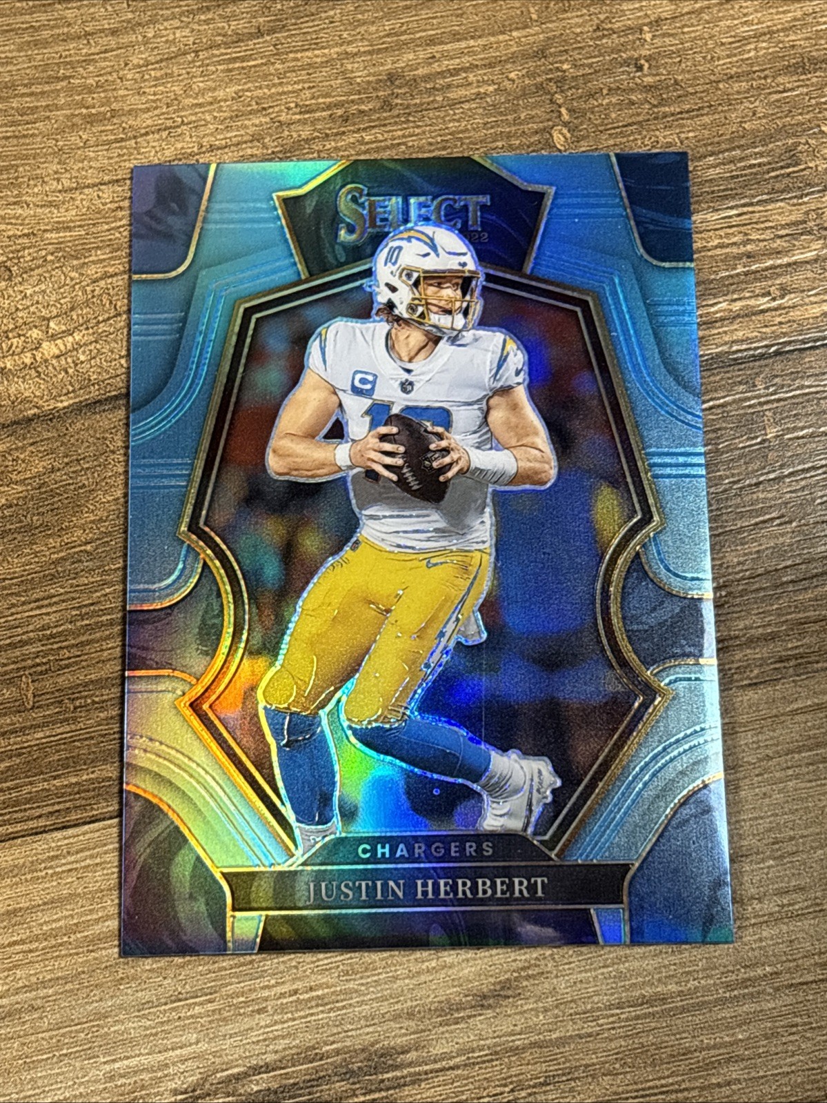 2022 Select Justin Herbert Light Blue Prizm Premier /99 LA Chargers