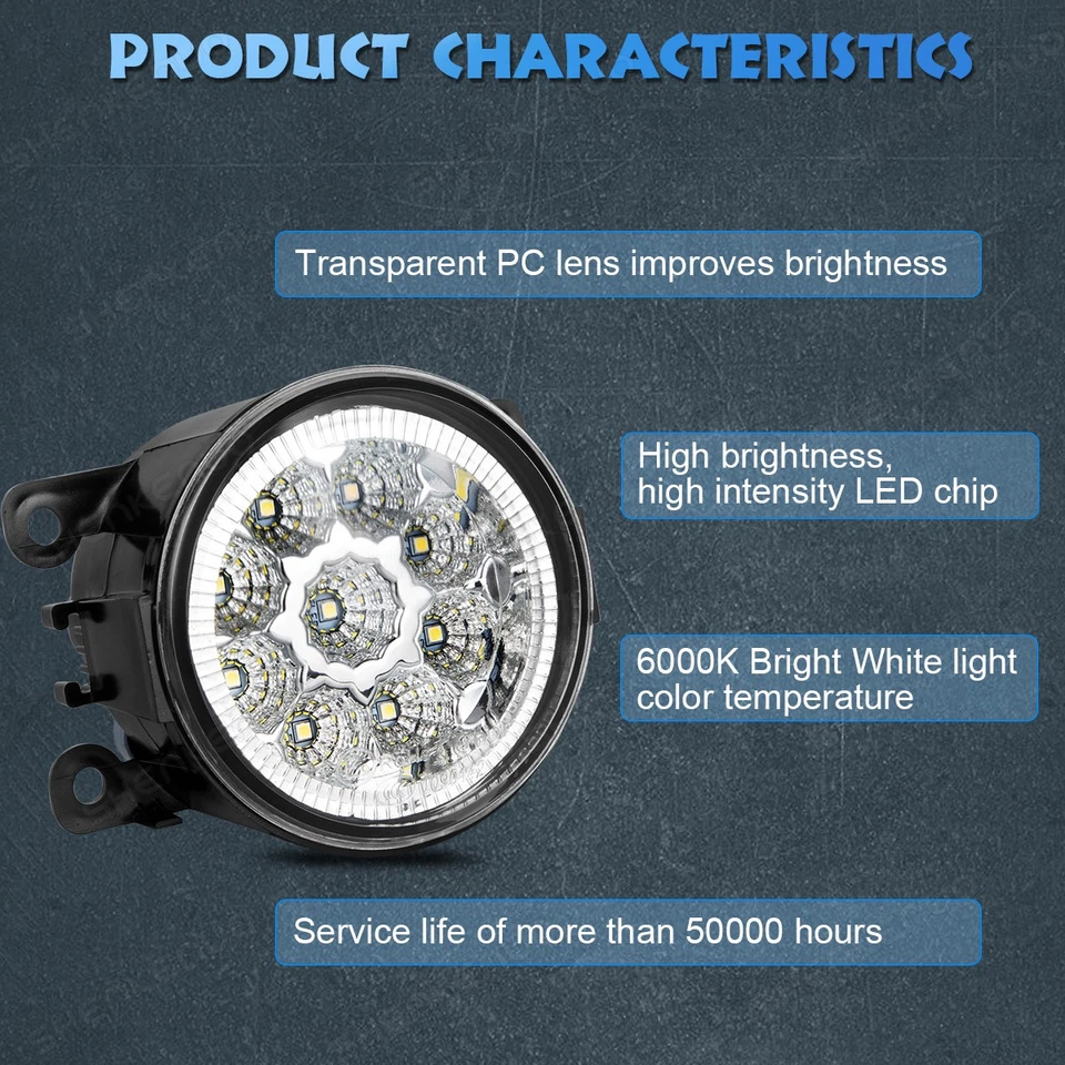 Luces antiniebla LED luces de conducción del parachoques delantero para BMW Z4 2.5i 2003 2004 2.5L Foto 4 de 4