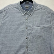 Eddie Bauer Men's Classic Fit Blue 2XL Short Sleeve Button Shirt Casual