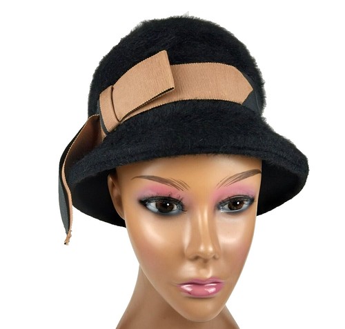 Vintage 1950s Fur Hat Brown Circle Veiled Cap Vintage 1950s Brown Fur Hat Veiled Circle Cap - Etsy main image 3