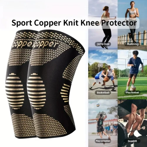 Copper Knee Sleeve Running Working Out Fitness Weightlifting for Women and Men - Picture 4 of 24