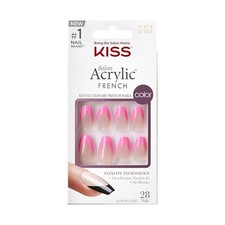 Kiss Salon Acrylic French Revolutionary Nails, SF003 Medium