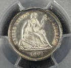 1862-P Seated Liberty Half Dime H10c PCGS UNC Details Uncirculated Nice Toning