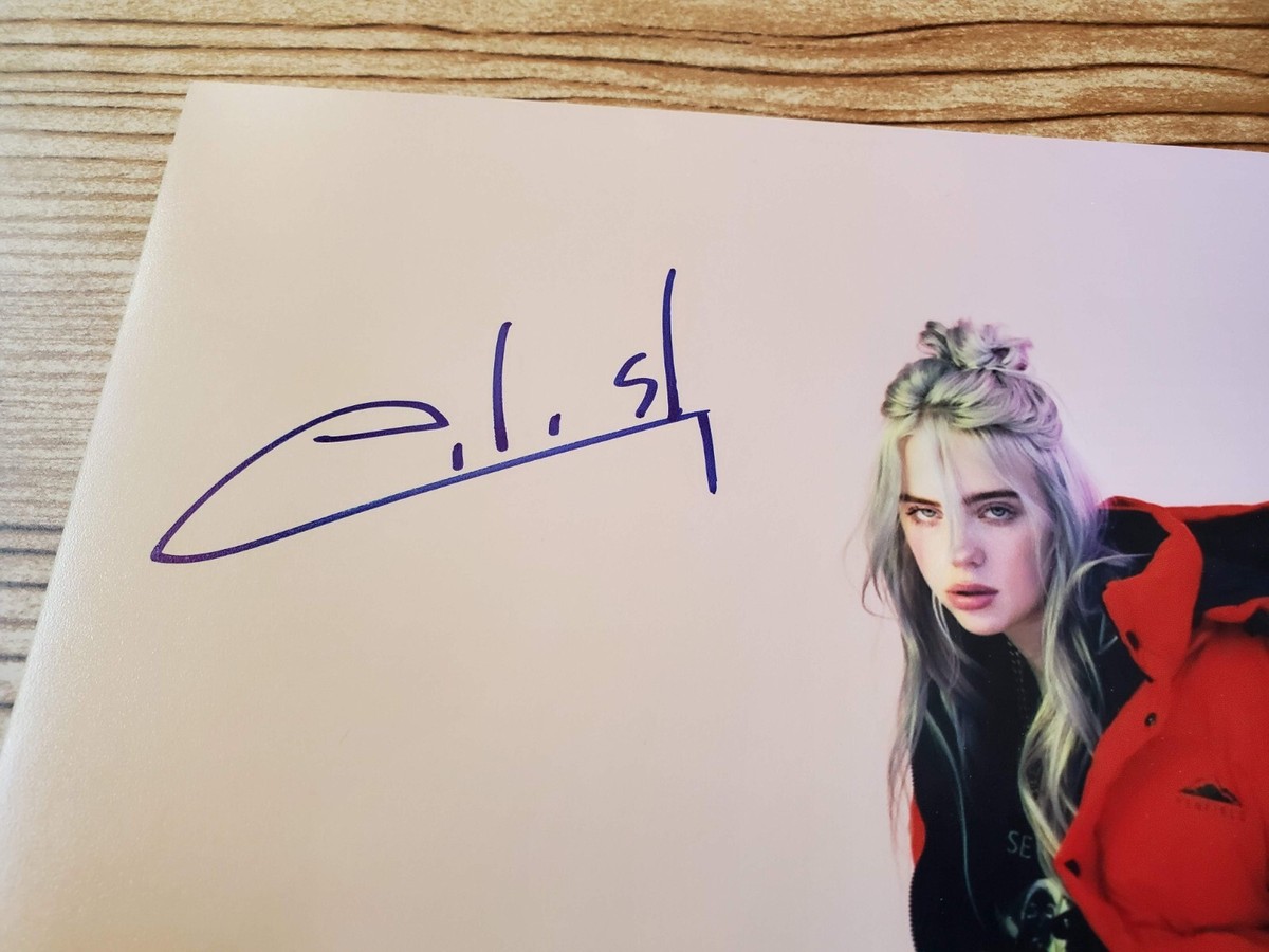 洋楽 Billie Eilish Autograph Billie Eilish Autograph 8x10 Photo Signed Authentic Hot New Sexy