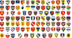 10 x STICKER COAT OF ARMS PATCH sticker 4 x 5 cm - 10 departments to choose from