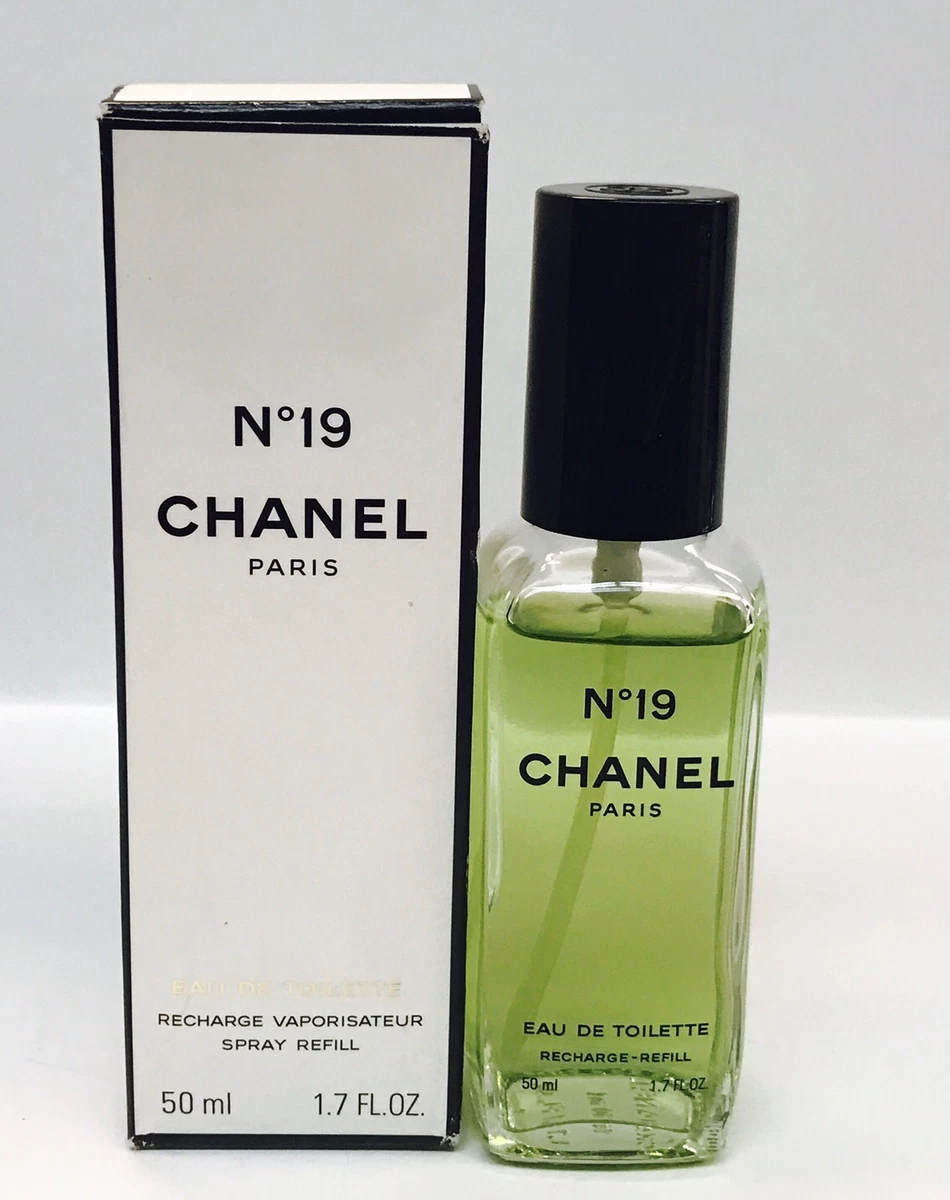 Chanel No 19 Vintage Rare Eau de Toilette Spray Perfume Refill Insert 1.7oz  50ml