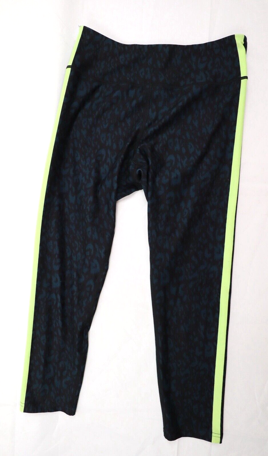 FILA SPORT Leggings Donna Large (L) Nero Blu Ghepardo Riflettente Righe