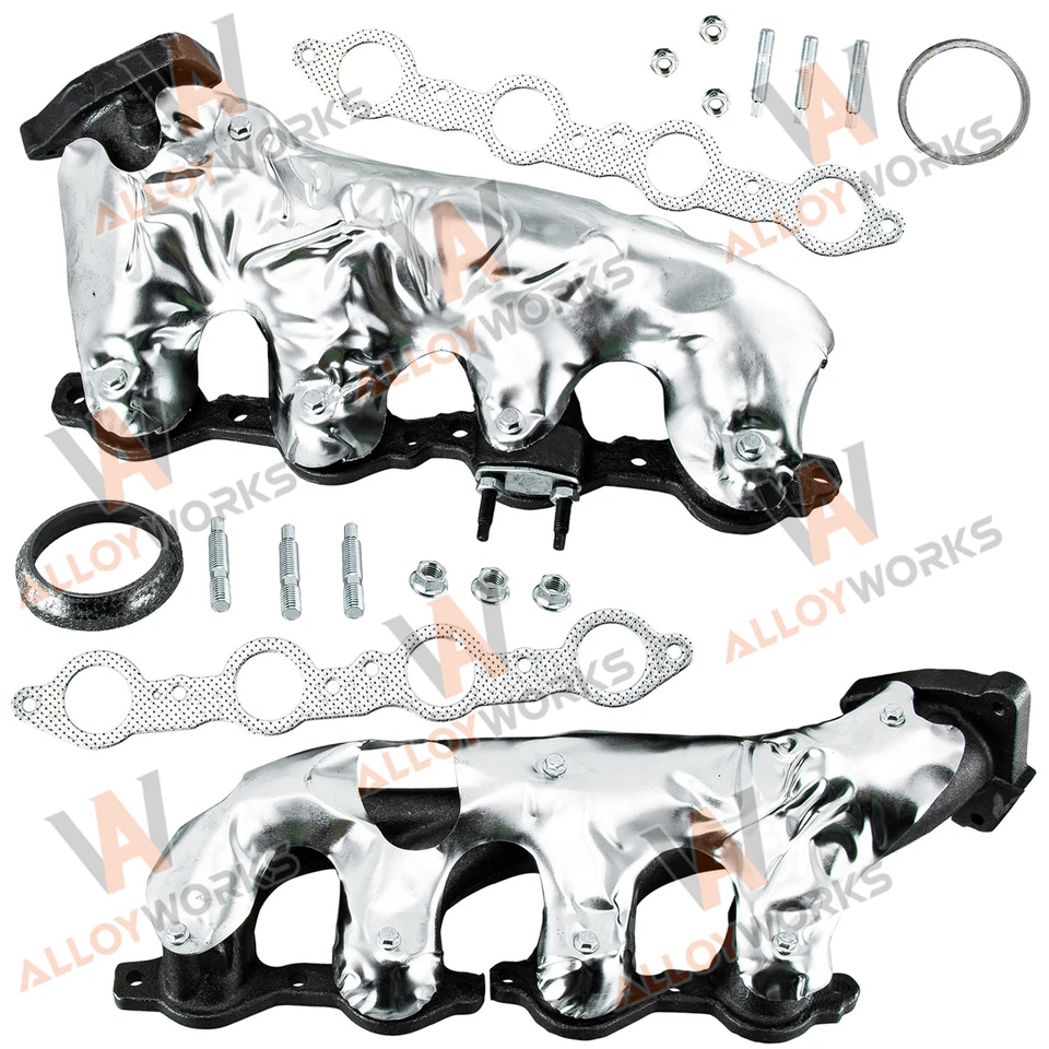Left & Right Exhaust Manifold For Chevy Silverado GMC Sierra 2500 1500 Yukon USA - Imagem 2 de 4