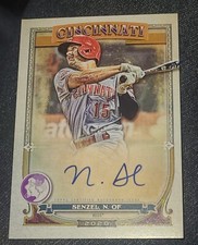 2020 Topps Gypsy Queen Autographs GQ Logo Swap #GQANS Nick Senzel Reds #d 50/99