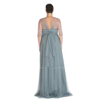 serafina bridesmaid dresses BABARONI Halter V-neck Lace Dress with Satin Sash-Mint Green, Mint Green / US0