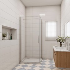 185-195 cm ESG Nano Glas Drehtür Eckeinstieg Pendeltür&Schwenktür Duschkabine