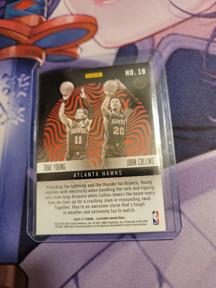 2020-21 Panini Illusions Double Vision Trae Young John Collins Card #19 HAWKS SP - Image 2 of 2