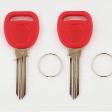2 New Red B111 Transponder Chipped Keys For Gm Vehicles DIY Programming ID46