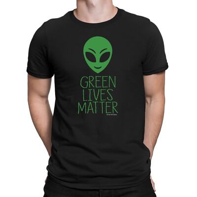 Herren UFO T-Shirt Aliens Green Lives Matter Tee Tee lustig Weltraum Geschenk Weihnachten