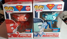 Funko Pop! DC SUPERMAN (Blue) 419 (NYCC)  & SUPERMAN (Red) 437 (NYCC) Exclusives