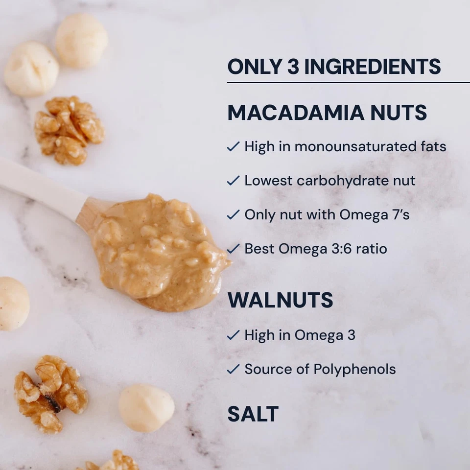 Blueprint Bryan Johnson Nutty Butter - Nueces y Nueces de Macadamia - Solo 3 Ingres Foto 4 de 4