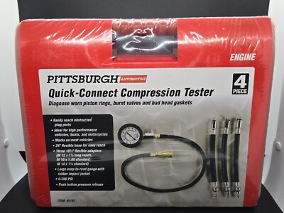 Brand New Pittsburgh 4 Piece Automotive Quick-Connect Compression Tester Sealed 